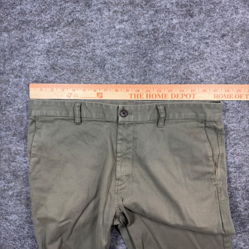 Outerknown SEA Legs Pants Mens 34 Olive Green Organic Cotton Slim Fit Chino - Picture 5 of 8